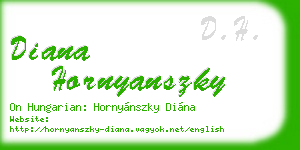 diana hornyanszky business card